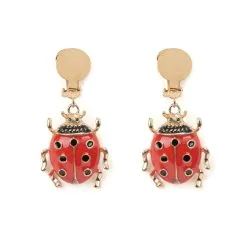 Paire De Boucles D'oreilles Coccinelles