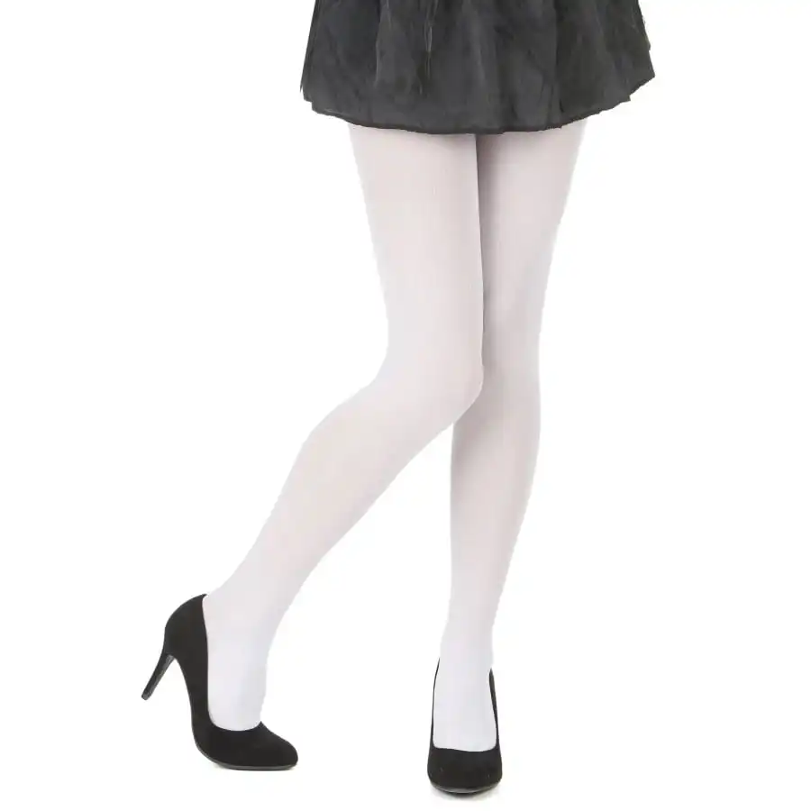 Paire De Collants Blancs Opaques Pour Femme – Image 2