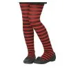 Paire De Collants Rayés Noir Et Rouge Pour Enfant