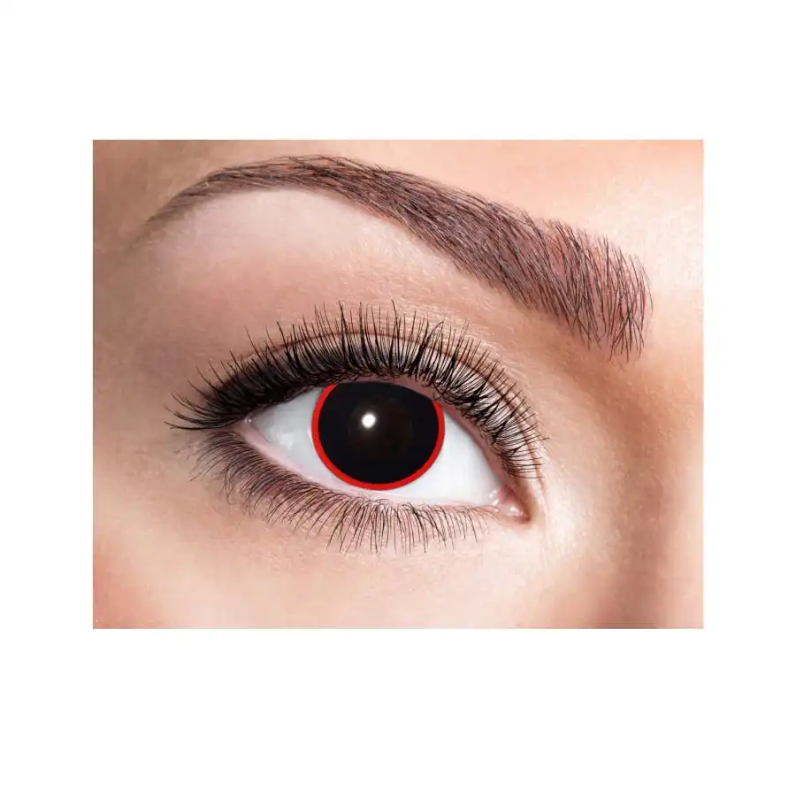 Paire De Lentilles Noires Dans Un Cercle Rouge