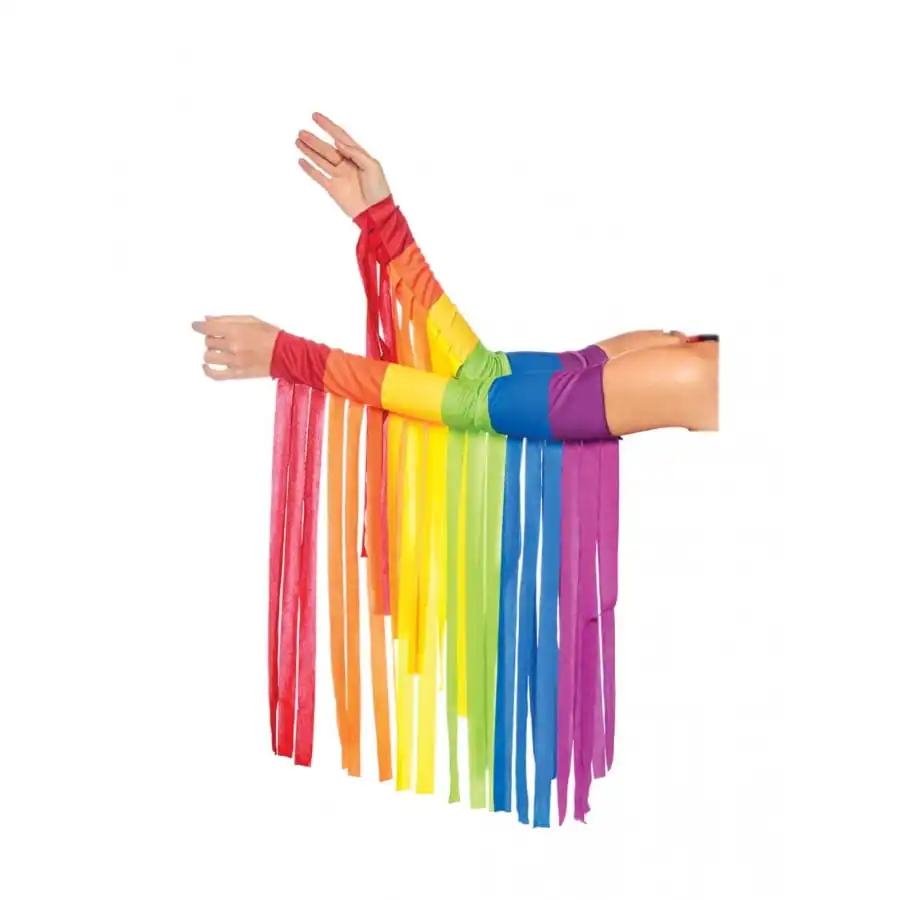 Paire De Manchettes Gaypride Ă Franges Pour Adulte