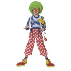 Pantalon De Clown Rouge Ă Pois Blancs Pour Enfant