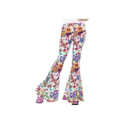 Pantalon Patte D'eph Blanc Motifs Années 80