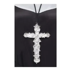 Pendentif Croix Avec Cordon Noir