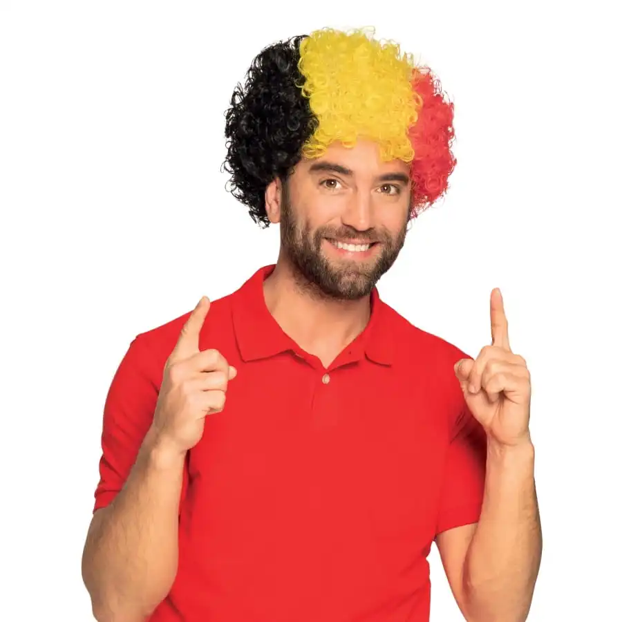 Perruque Afro Pour Supporter Belge