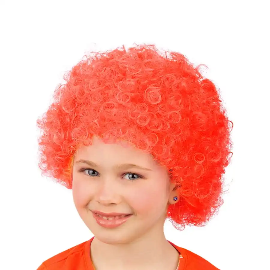 Perruque Afro Rouge Pour Enfant – Image 3