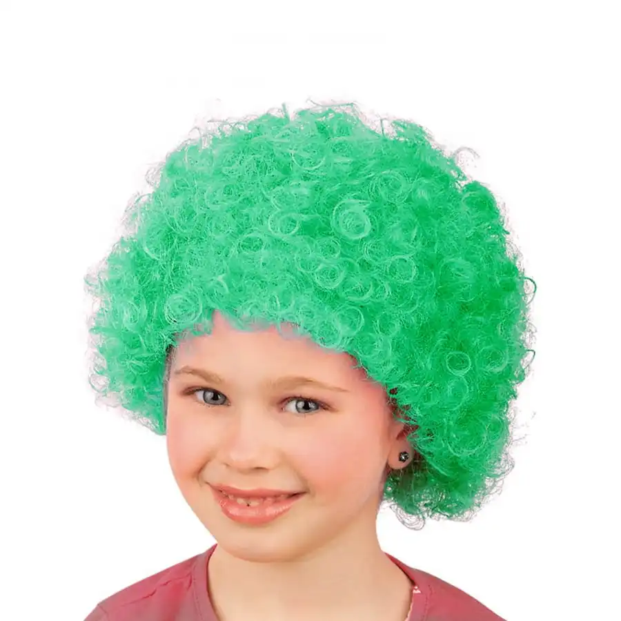 Perruque Afro Verte Pour Enfant – Image 3