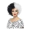 Perruque Bicolore Blanc Noir De Femme Cruelle
