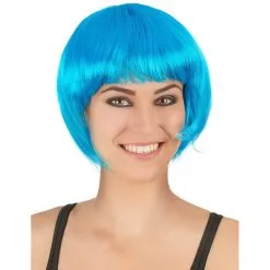 Perruque Bob Courte Bleu Aqua