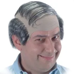 Perruque Cheveux Gris Et Dégarnie