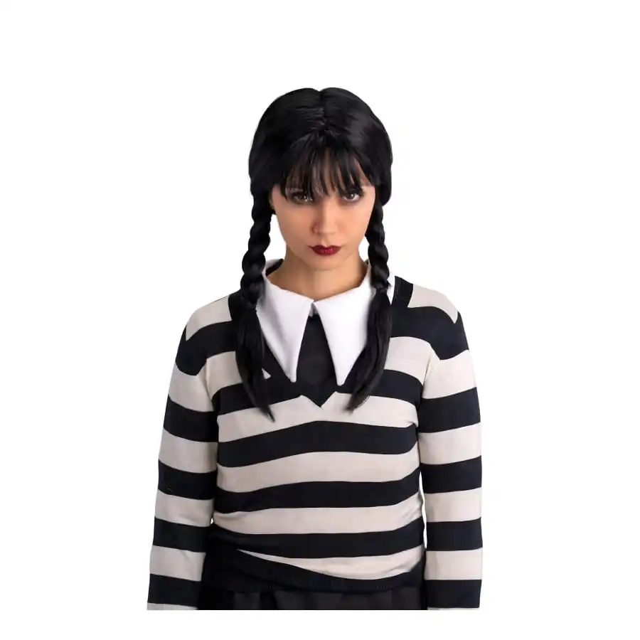 Perruque D'écolière à Tresses Noires