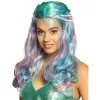 Perruque De Sirène Bleu Violet Pour Femme