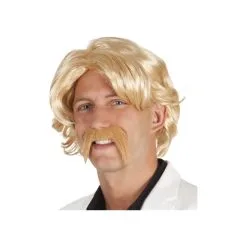 Perruque Et Moustache Blonde