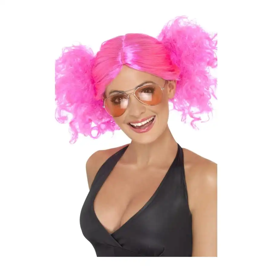 Perruque Rose Femme Années 80
