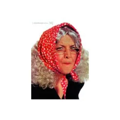 Perruque Vieille Dame Avec Foulard