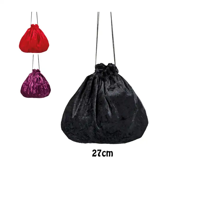 Petite Bourse Effet Velours Style Médiéval 27cm
