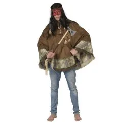 Poncho D'indien Pour Adulte, Marron