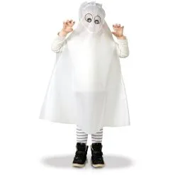 Poncho De Fantôme Blanc Pour Enfant