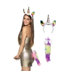 Queue Et Serre-tête Colorés De Licorne Pour Adulte