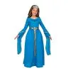 Robe Bleue De Princesse Médiévale Pour Enfant