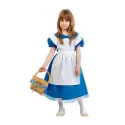 Robe Bleue Tablier Blanc Pour Enfant