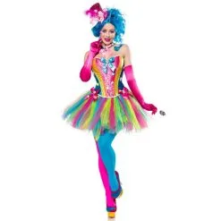 Robe Corset Et Tutu Multicolores De Clown
