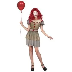 Robe Courte De Clown Maléfique Vintage