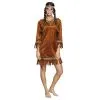 Robe D'indienne Marron Effet Daim Pour Adulte