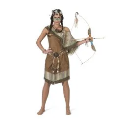 Robe D'indienne Marron Pour Femme