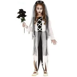 Robe De Jeune Mariée Fantôme Avec Voile, Enfant