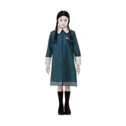 Robe De Mercredi Addams Pour Enfant Avec Perruque
