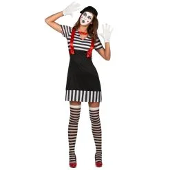 Robe De Mime Avec Chapeau Pour Femme