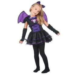 Robe De Petite Chauve Souris Noire Et Violette