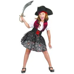 Robe De Pirate Imprimé Tête De Mort Pour Fille