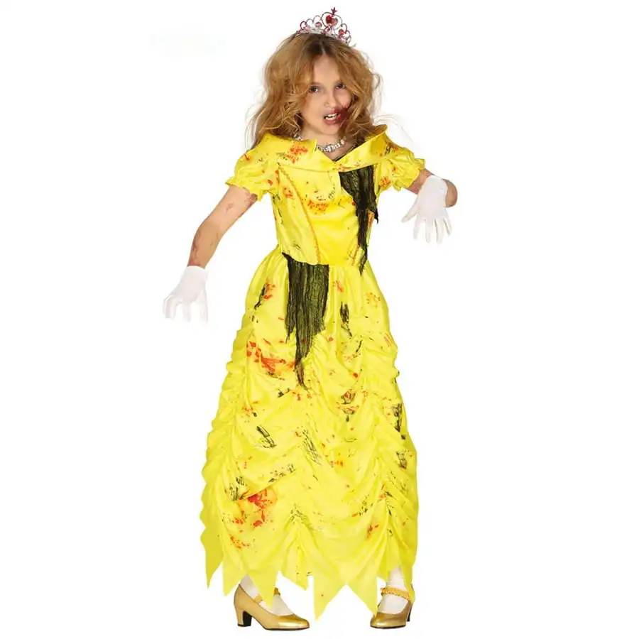 Robe De Princesse Zombie Pour Enfant, Jaune