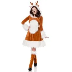 Robe De Renne Du Père Noël, Oreilles Et Bois, Luxe