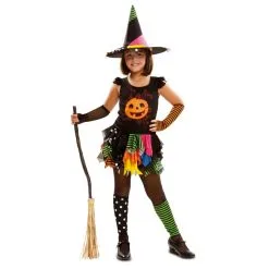 Robe De Sorcière Imprimé Citrouille Pour Enfant