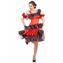 Robe Flamenco Rouge Et Noire Pour Adulte