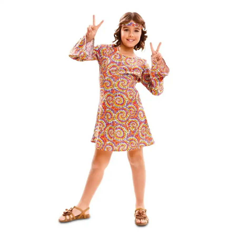 Robe Hippie Motifs Tie And Dye Pour Enfant