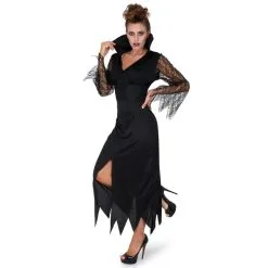 Robe Noire De Sorcière Manches Transparentes