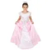 Robe Rose Blanche Volumineuse De Petite Princesse