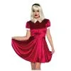 Robe Rouge Col Claudine Blanc Pour Femme