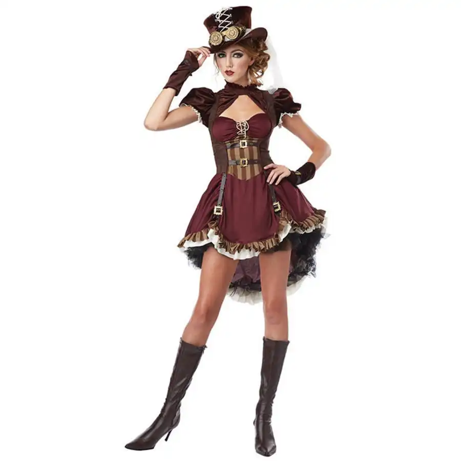 Robe Steampunk Courte Pour Femme