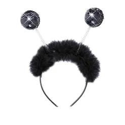 Serre-tête Noir Boules à Facettes Et Froufrous