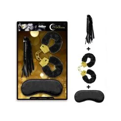 Set Coquin Avec Menottes Fouet Et Loup Pour Adulte