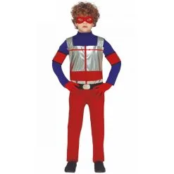 Tenue Bleue Et Rouge De Super Héros Pour Enfant