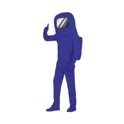 Tenue D'astronaute Bleu Uni Pour Ado