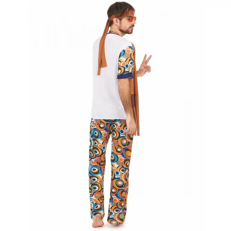 Tenue D'homme Hippie Motifs Années 60 – Image 3