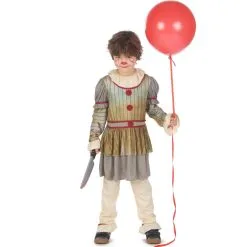 Tenue De Clown Vintage Halloween Pour Enfant