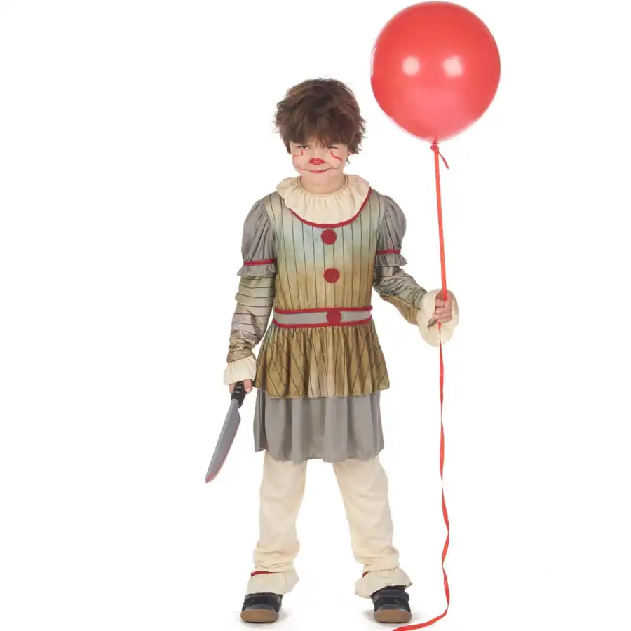 Tenue De Clown Vintage Halloween Pour Enfant